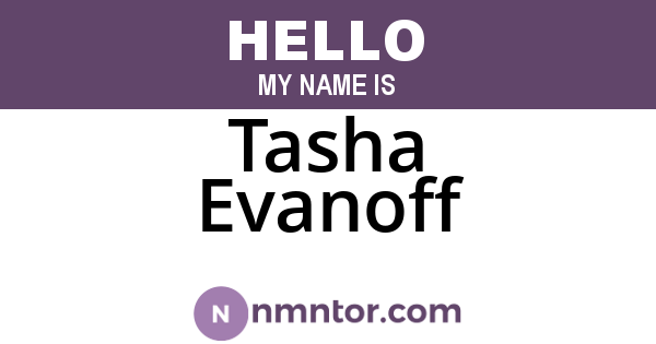 Tasha Evanoff