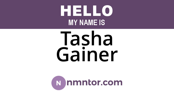 Tasha Gainer