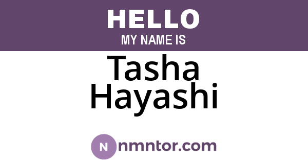 Tasha Hayashi