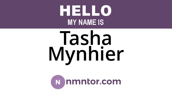 Tasha Mynhier