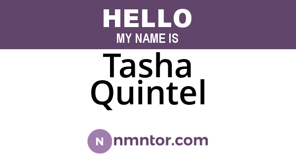 Tasha Quintel