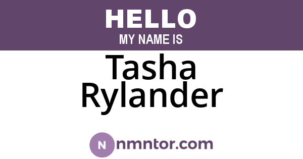 Tasha Rylander