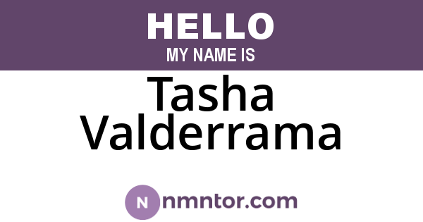 Tasha Valderrama