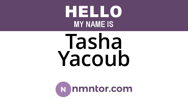 Tasha Yacoub