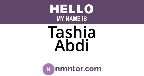 Tashia Abdi