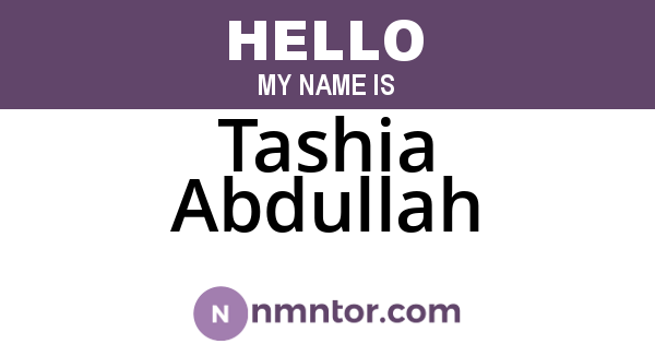 Tashia Abdullah