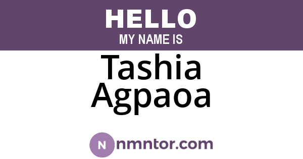 Tashia Agpaoa