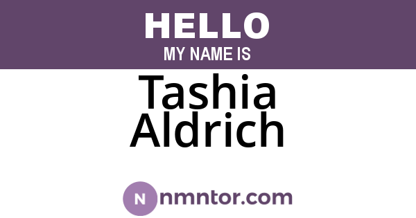 Tashia Aldrich