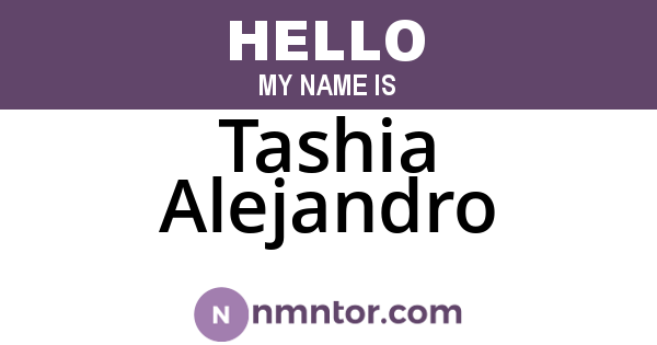 Tashia Alejandro