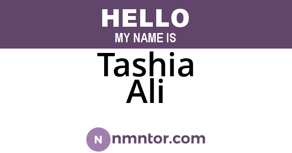 Tashia Ali