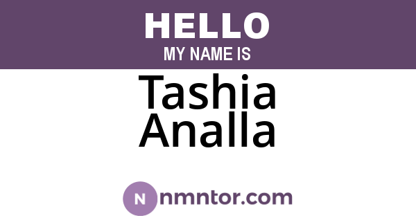 Tashia Analla