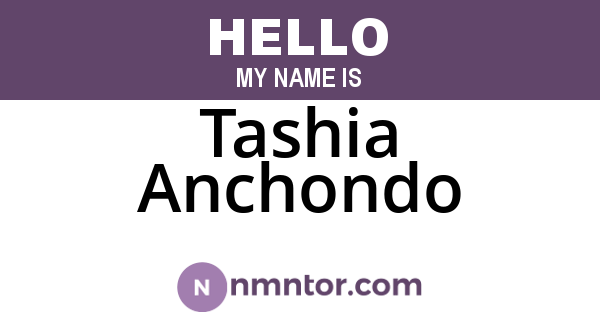 Tashia Anchondo