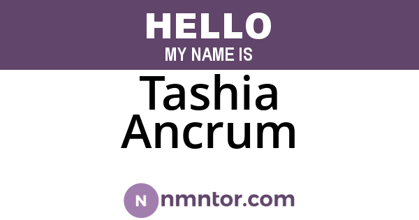 Tashia Ancrum