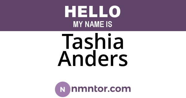 Tashia Anders