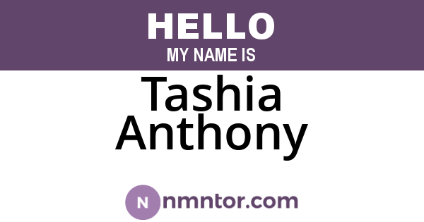 Tashia Anthony