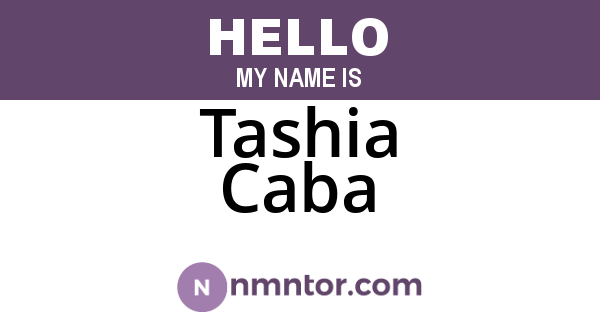 Tashia Caba