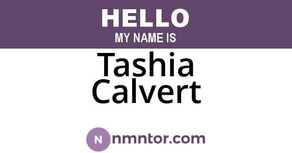 Tashia Calvert