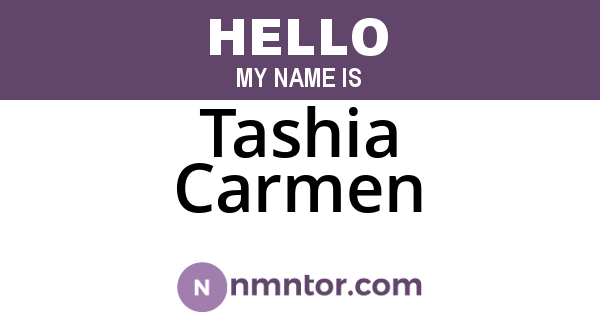 Tashia Carmen