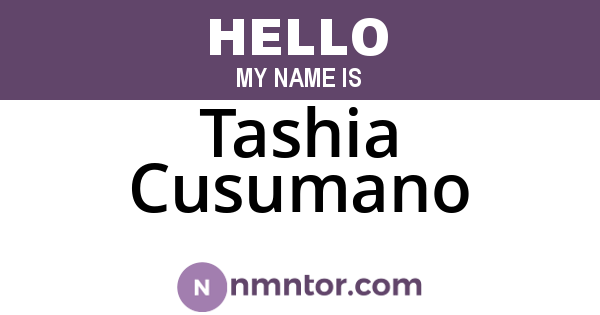 Tashia Cusumano