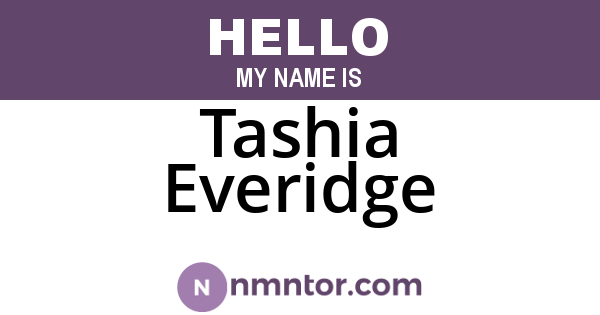 Tashia Everidge