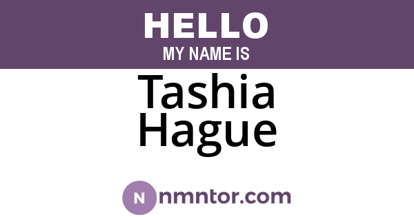 Tashia Hague