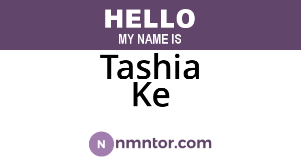 Tashia Ke