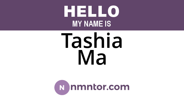 Tashia Ma