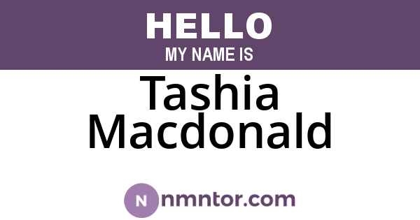 Tashia Macdonald