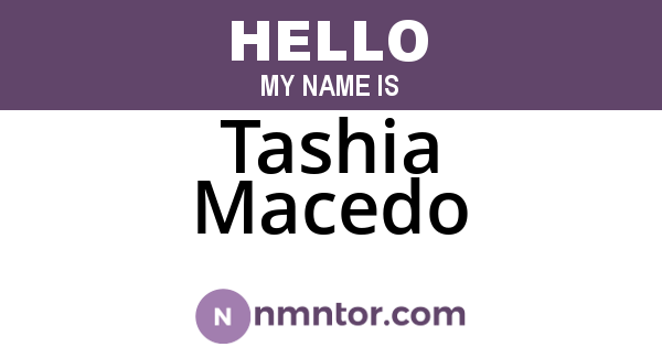 Tashia Macedo