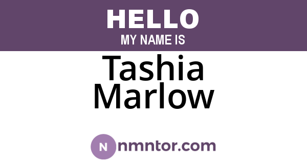 Tashia Marlow