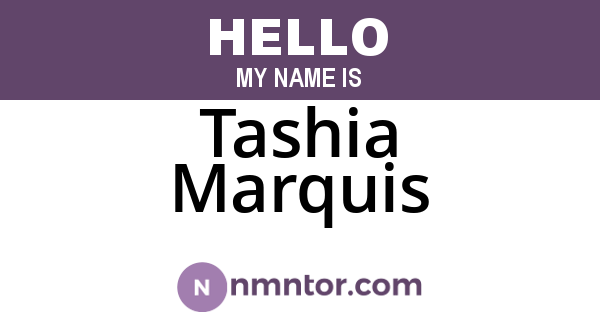Tashia Marquis
