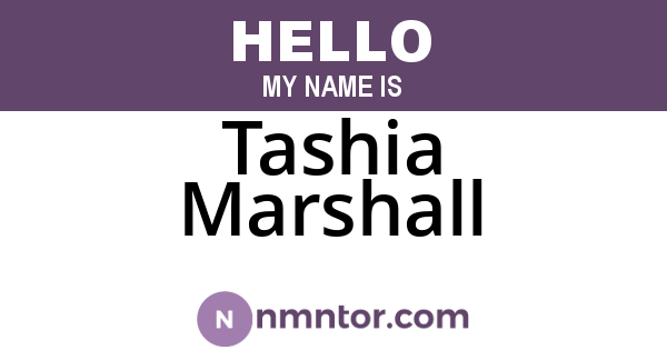 Tashia Marshall