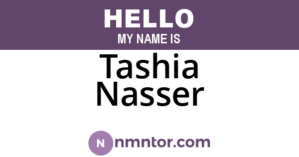 Tashia Nasser
