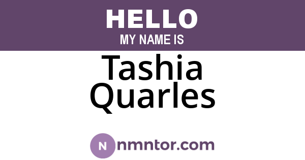 Tashia Quarles