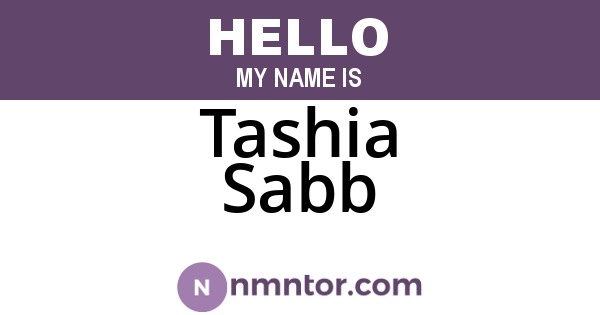 Tashia Sabb