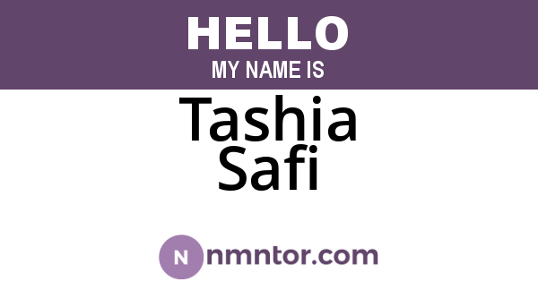 Tashia Safi