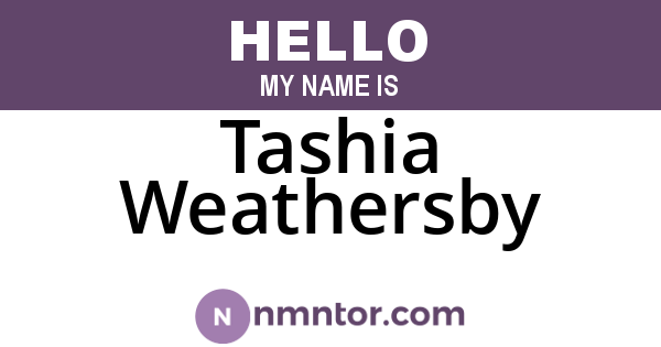 Tashia Weathersby