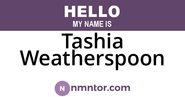 Tashia Weatherspoon