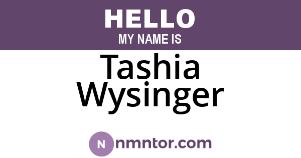 Tashia Wysinger