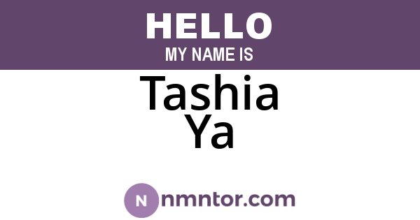 Tashia Ya