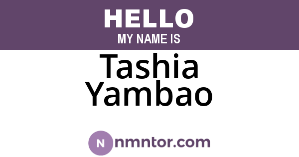 Tashia Yambao