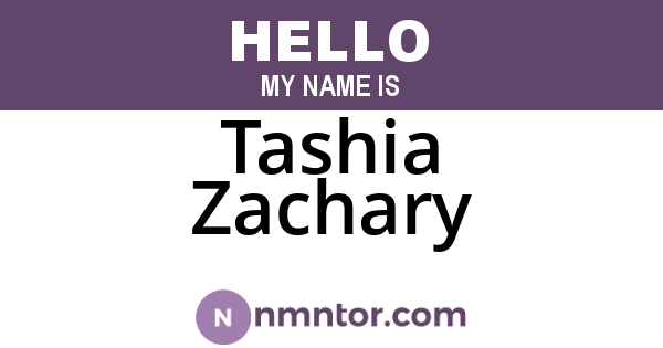Tashia Zachary
