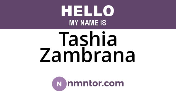 Tashia Zambrana