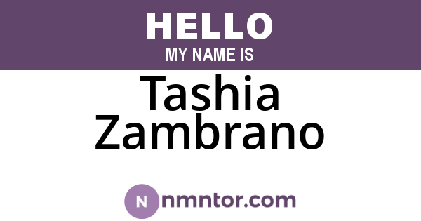 Tashia Zambrano