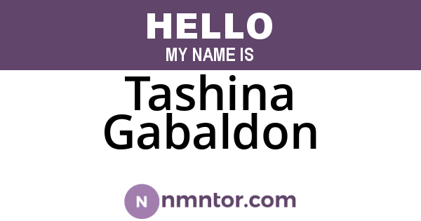 Tashina Gabaldon
