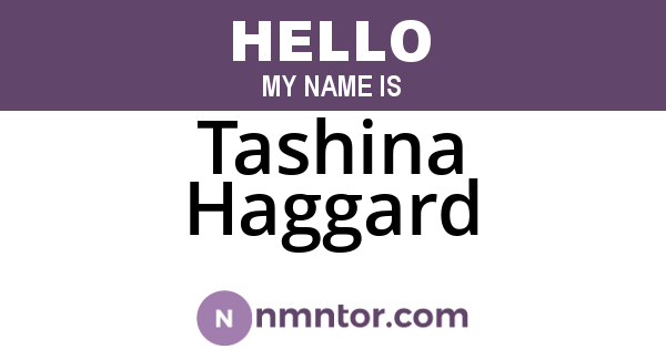 Tashina Haggard