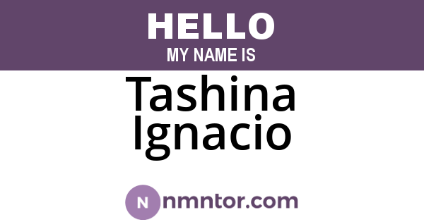 Tashina Ignacio