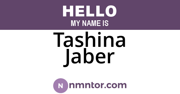 Tashina Jaber