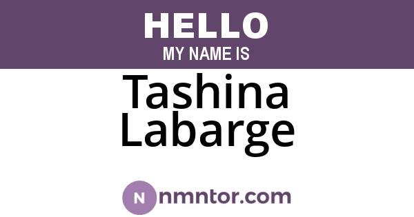 Tashina Labarge