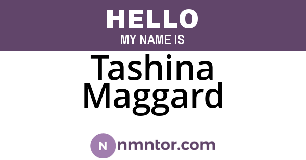 Tashina Maggard